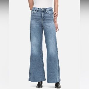 Frame Le Palazzo Crop Blue Denim Jeans Size 26. Retails for $300+!